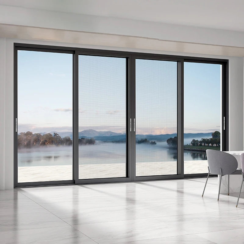 

Алюминиевые раздвижные двери для балкона и террасы с двойным закаленным стеклом, звукоизоляционные, устойчивые к ураганам