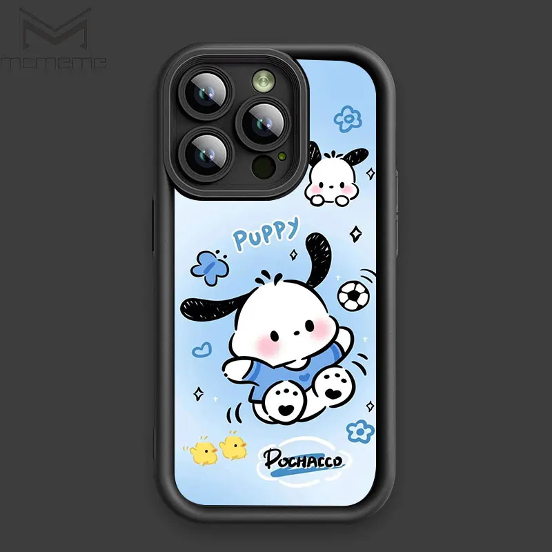 Soft Liquid Phone Case For iPhone 16 11 12 13 14 15 Pro Max Plus XS X XR Max 7 8 Pacha dog Back Cover