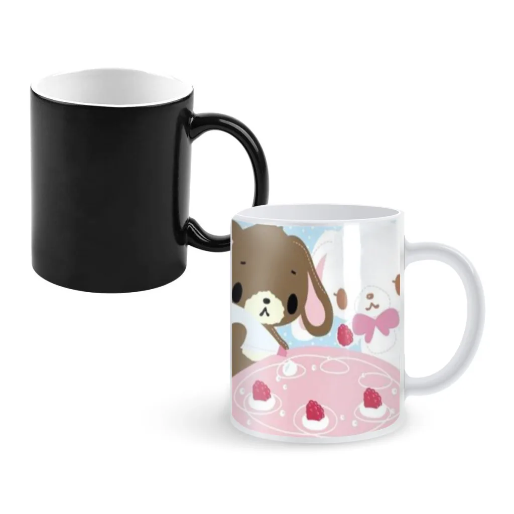 

S_sugarbunnies Anime Kawaii Anime Creativity Change Color Chang mug Ceramic mug Hot Coffee Cup Breakfast Cup mug Friend Gift