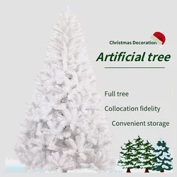 Artificial PVC Christmas Tree with Metal Brackets Large Flocking White Cedar Interior and Exterior Decoration for Christmas 120c