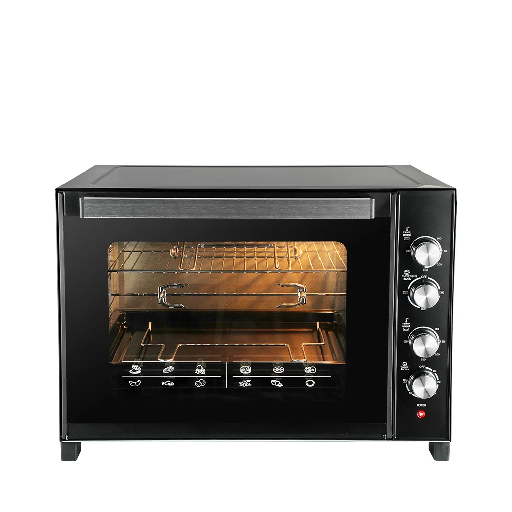 Large 100L Convection Bake Mechanical Knob Timer Toaster Oven Energy Efficient Class 2800W Home French Dutch Operating Electric