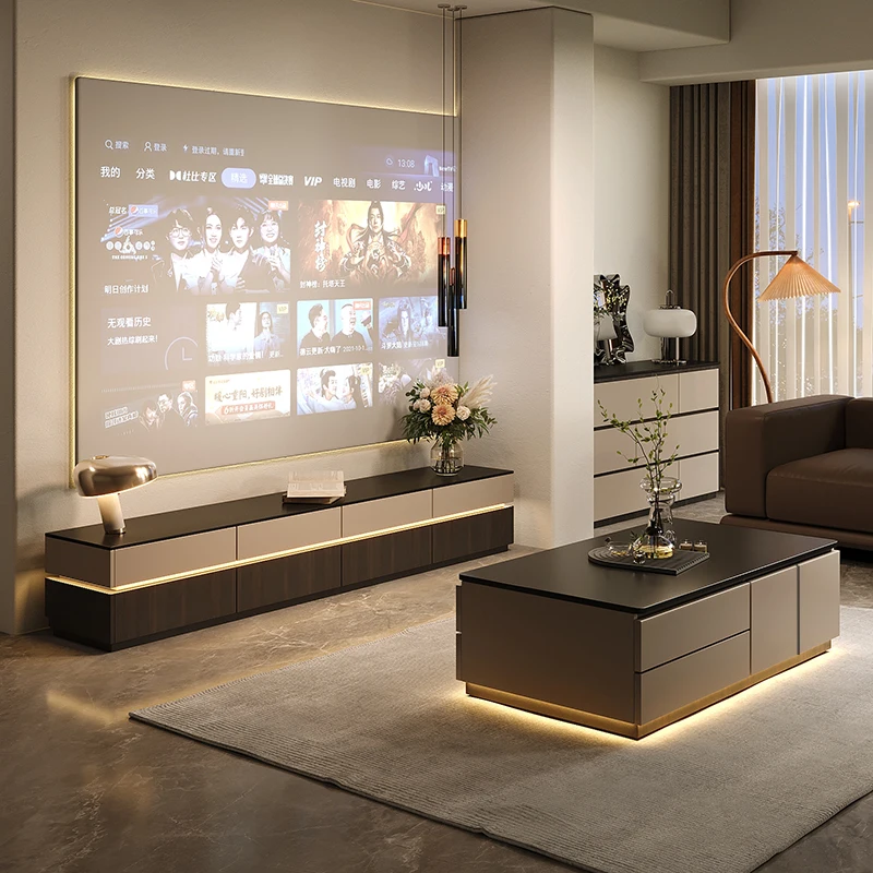 

Italian Light Luxury Tv Cabinet Minimalist Apartments Living Room Tv Cabinet Storage Unique Fernsehtisch Furniture For Home