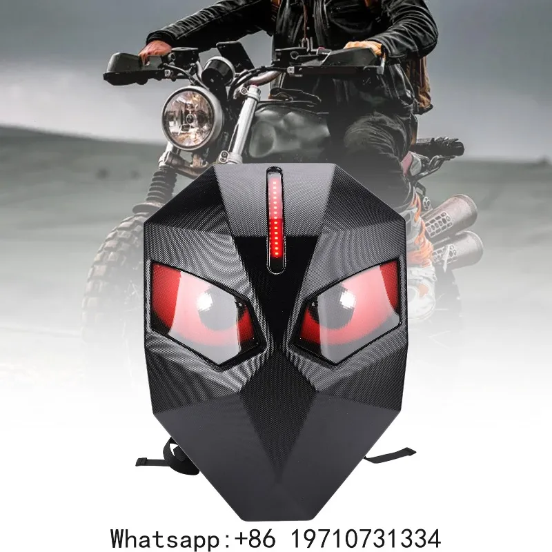 Generic Hard Shell LED Motorcycle Backpack – 60x48 Pixels Programmable Screen, APP Control for Riding & Travel