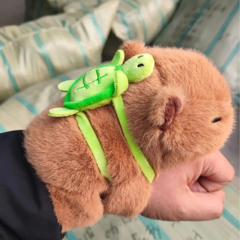 Kawaii animal panda capivara raposa pulseira boneca de pelúcia brinquedos macio pulseira presentes de natal