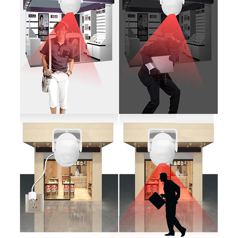 كاشف حركة الأمن كشاف جهاز الإنذار مكافحة سرقة محس حركة الذكية ترحيب الجرس كاشف جسم الإنسان