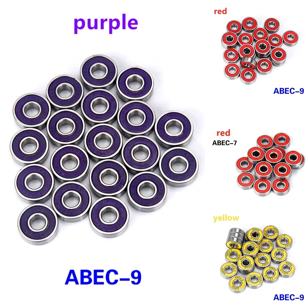 ABEC-7/ABEC-9 608 bantalan bola tertutup baja Roller Skateboard 8x22x7mm Aksesori skuter bantalan papan seluncur