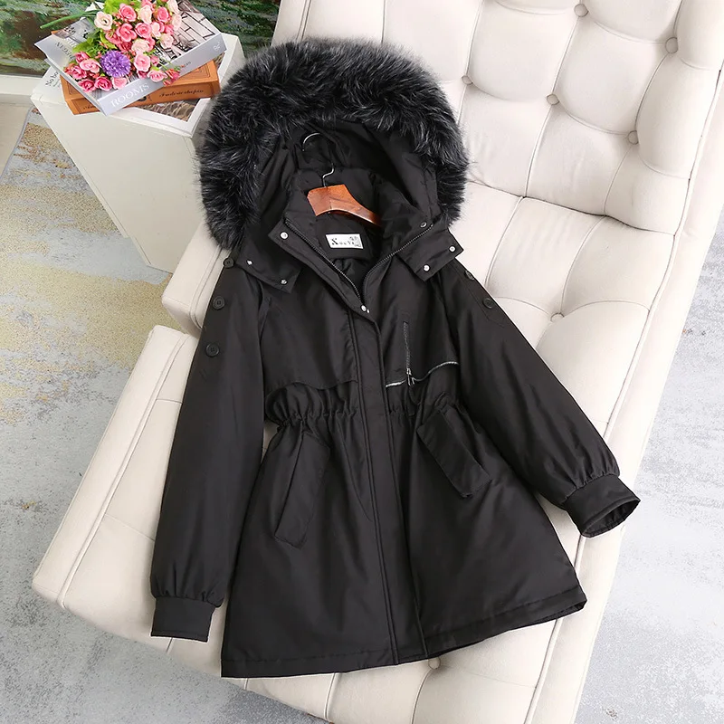 

Двусторонняя женская осенняя парка из утепленного хлопка с леопардовым принтом, без карманов, на шнурке, в стиле де-конструкт, универсальная, модная