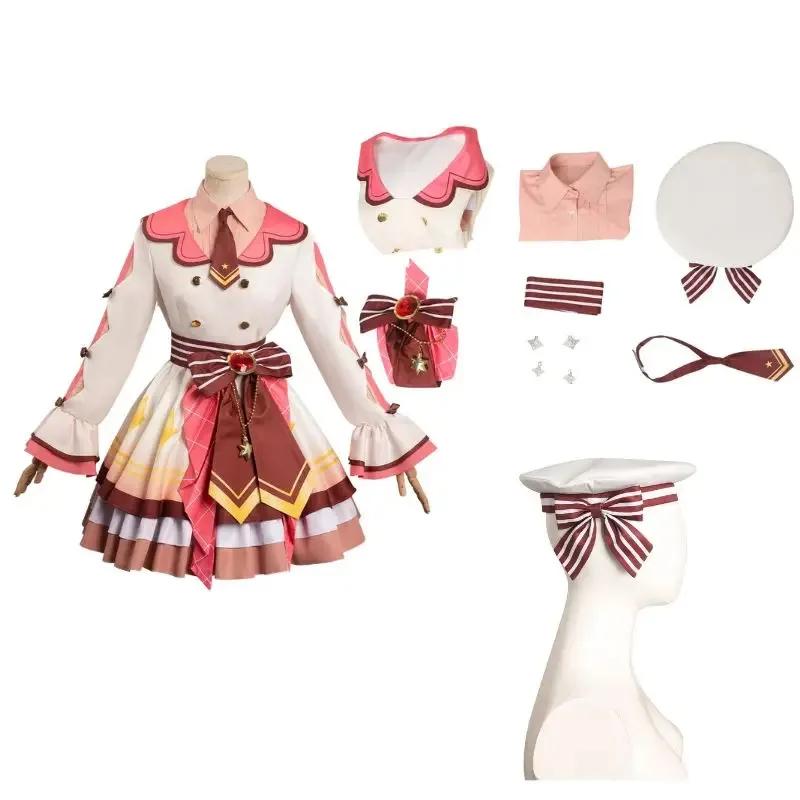 

OSHI NO KO Maykana платье для косплея, женская одежда, шляпа, платье, комплект париков, карнавальный костюм на Хэллоуин