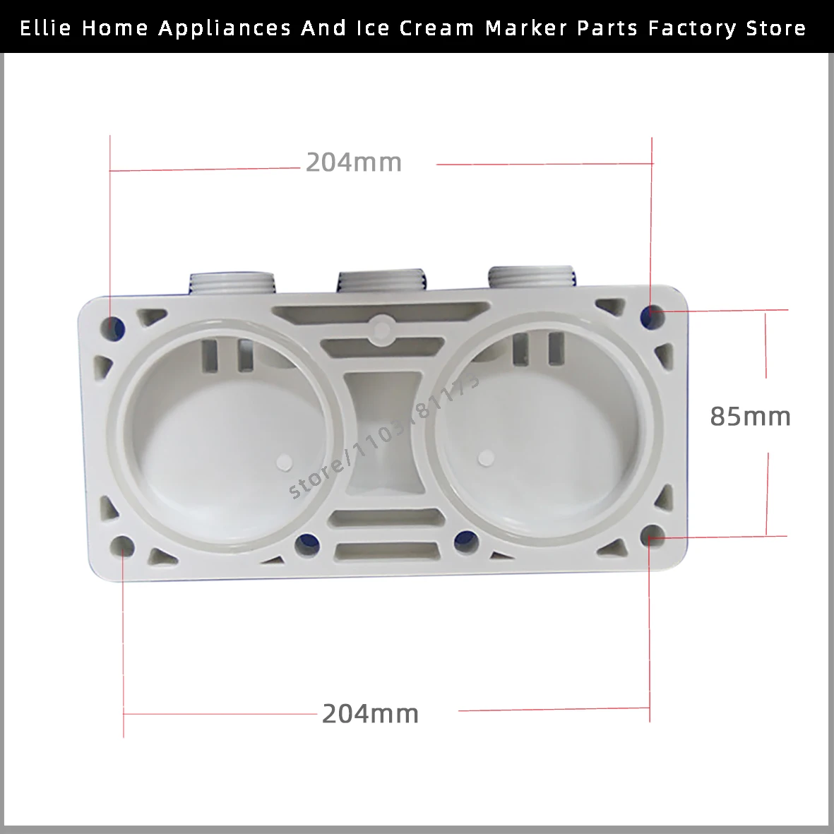 Naked Head Front Panel White Color Discharge Block Spare Parts For Soft Ice Cream Maker Accessories Of Soft Serve Machines