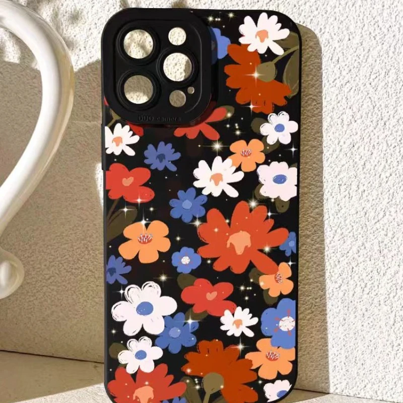 

ins Style Oil Painting Flower Phone Case For Redmi Note 14S 14 13 12 11 Pro Plus 12s 12 Turbo Pro Plus 5G 4G Soft Cover