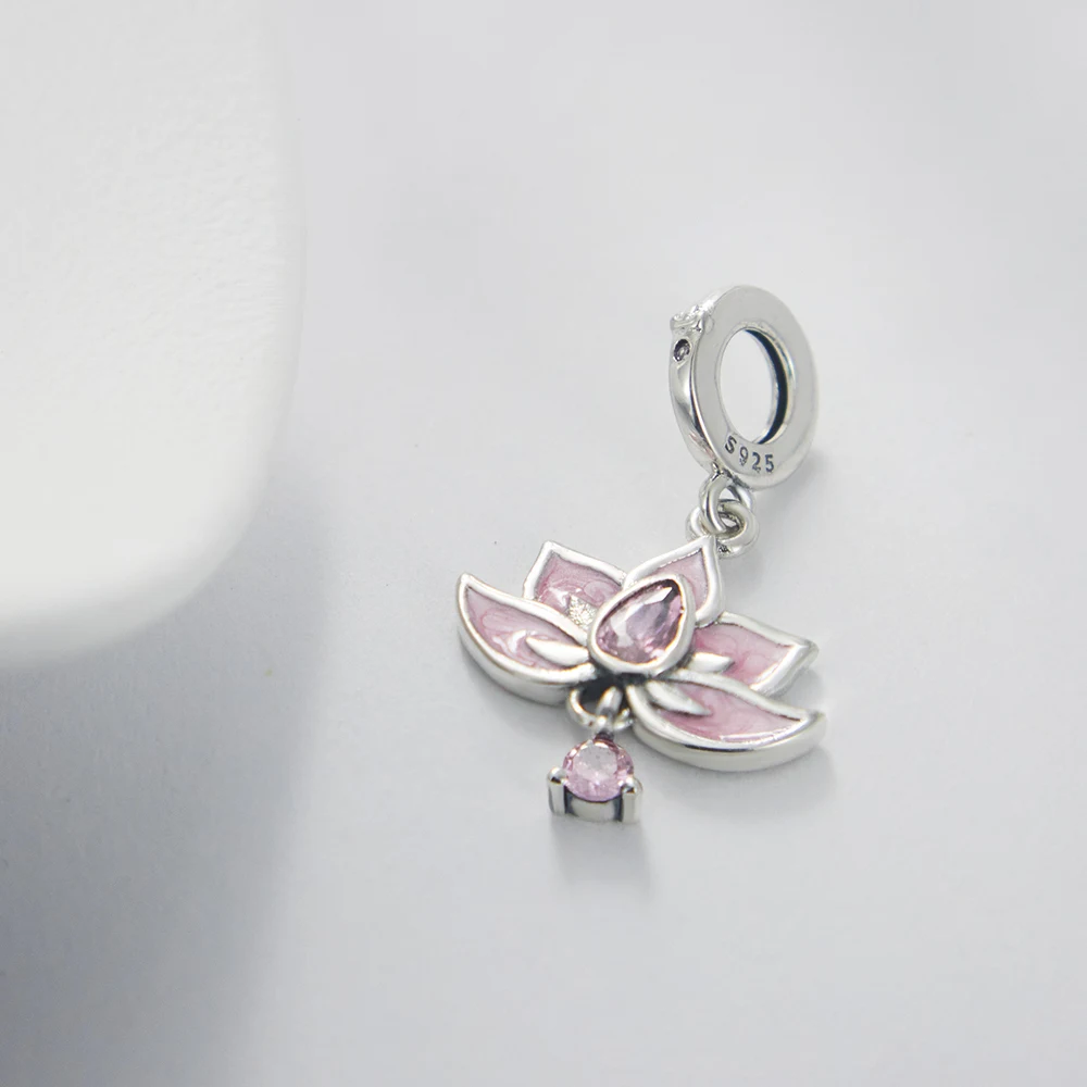 2025 حار جديد الأصلي زهرة قلادة 925 فضة روز سحر صالح سوار diy للنساء أنيقة حبة ارتداء اليومي غرامة هدية #2