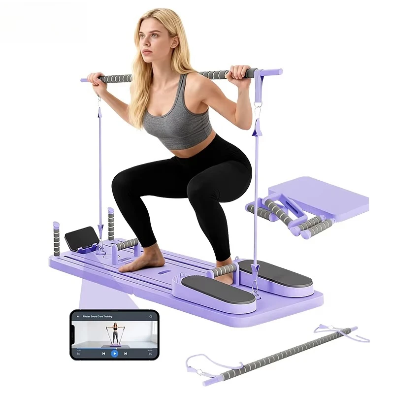 Factory Wholesale New Folding Multifunctional Pilates Board with Timer and Mobile Phone Holder