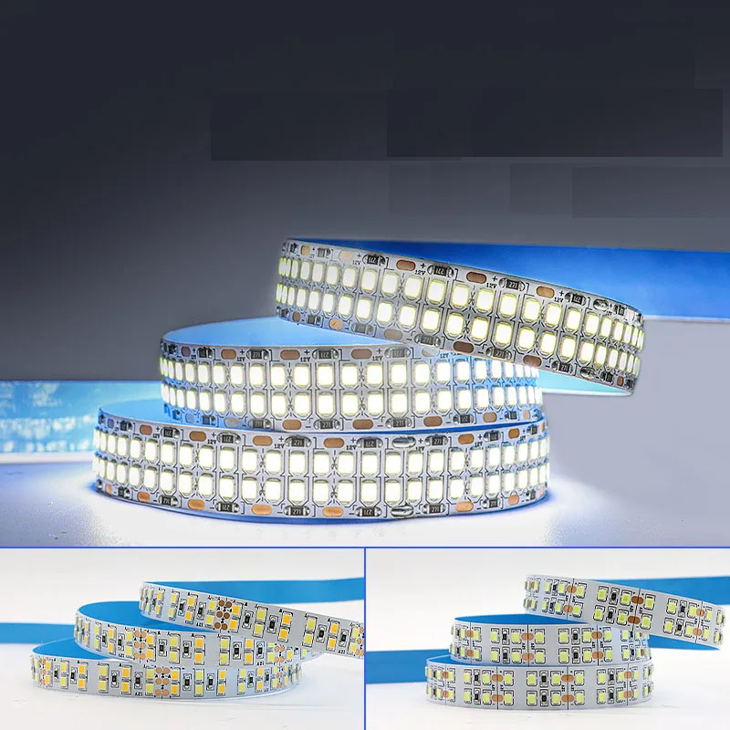 5m 12V 24V Double Row LED Strip CCT White Warm White 480 LED/m 240LED/m 3000k 4000k 6500k Adjustable Flexible LED Tape IP67 IP30