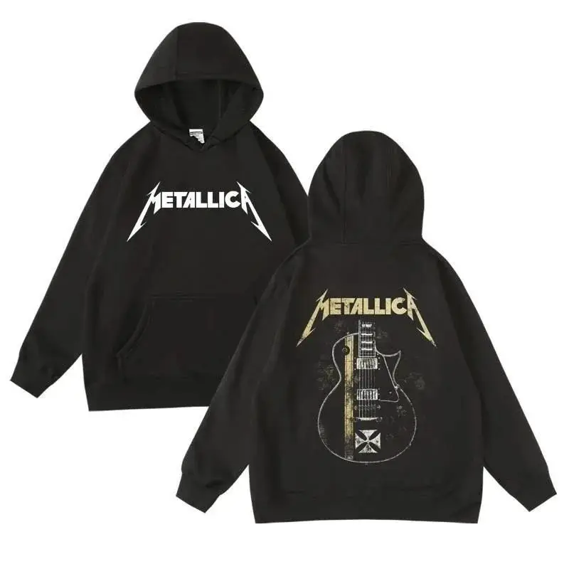 Bande de métal lourd hommes femmes rue Hip Hop pull METALLICA affiche impression sweats à capuche confortable surdimensionné Sweatershirt unisexe