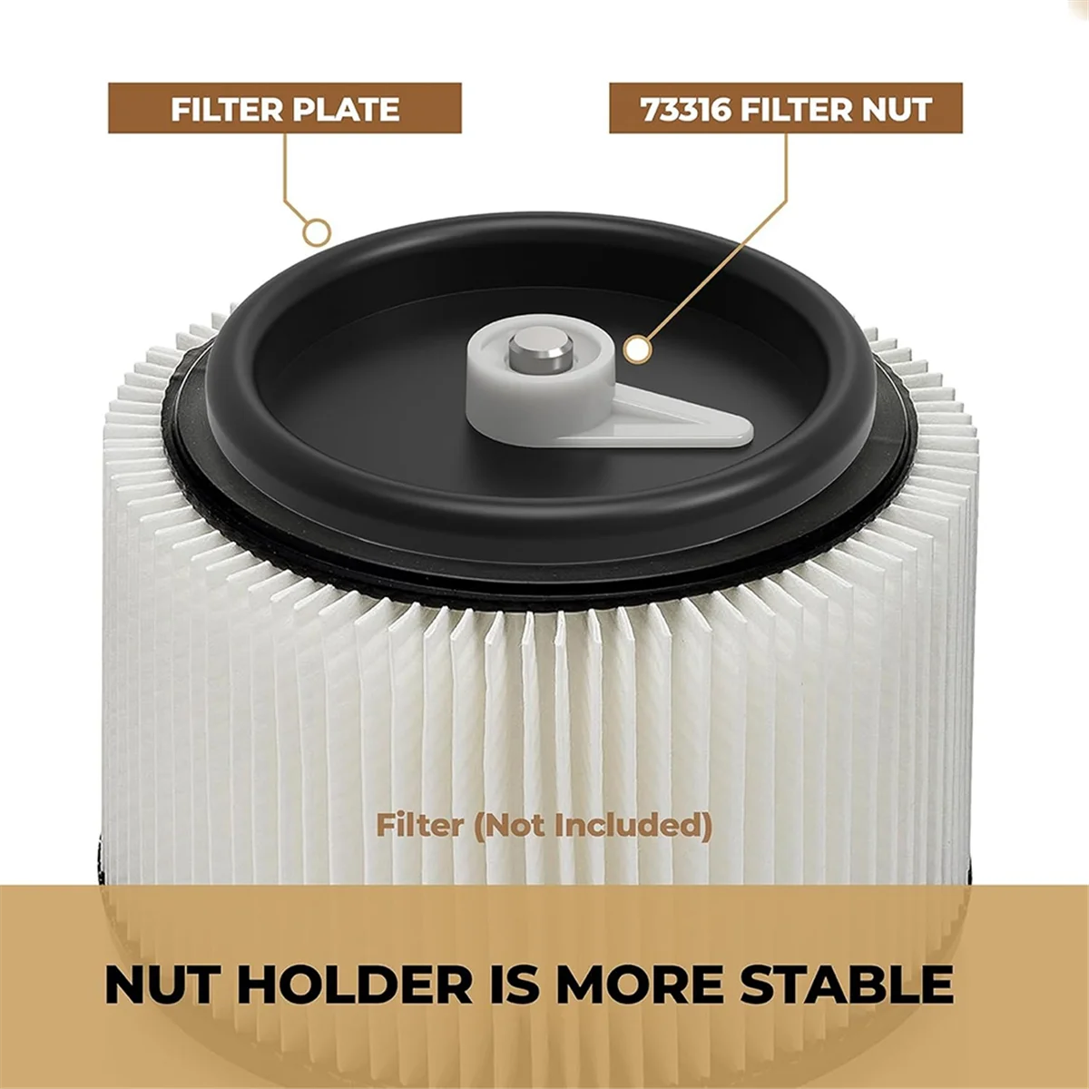 73316 83872 mur Filter vakum dan pelat untuk Ridgid pelat Filter mur penyedot debu VT2565 Aksesori basah/kering