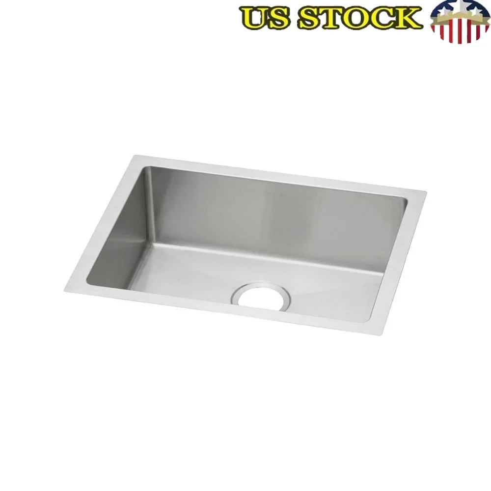 

Раковина из нержавеющей стали с креплением на 16 калибра, одна чаша, тихая конструкция, плотные углы, смещенный слив, легко чистится, большая вместимость