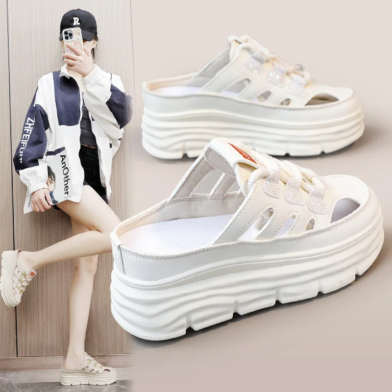New Arrival Women Casual Shoes Chunky Sneakers Platform Wedge Hidden Heel Women Leisure Shoes Summer Sneaker Women