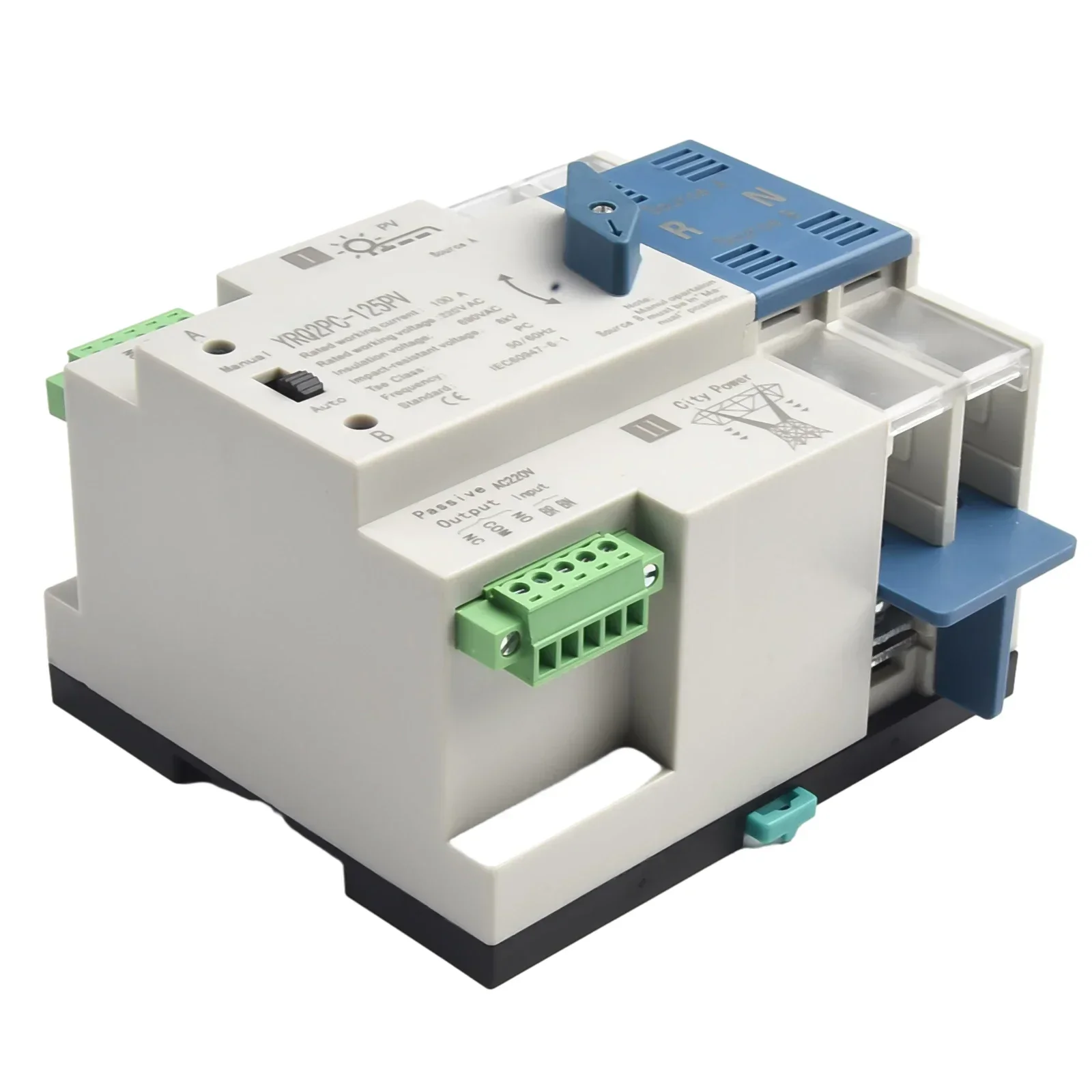 

Brand New Transfer Switch AC110-230V Automatic Transfer Switch For Solar/PV Dual Power Generator Changeover Switch