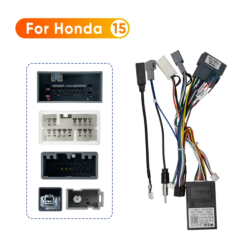 

Ainavi Power cable 16PIN For Honda Civic CRV XRV Car Android multimedia player Power harness with CANbus