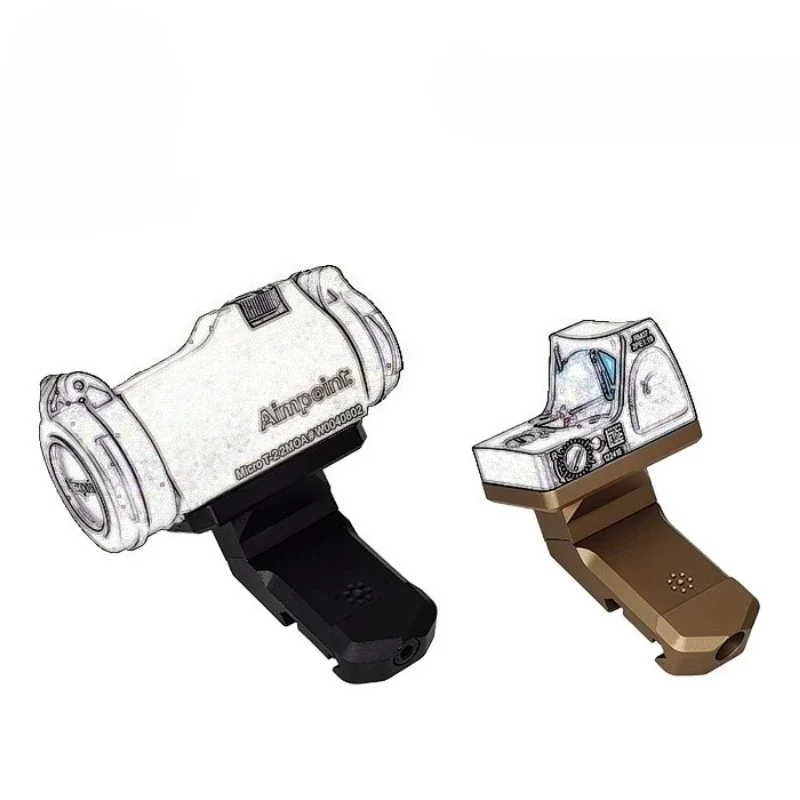 

45-градусный смещенный металлический адаптер для прицела с боковым креплением T01 T02 R@R, базовый кронштейн для прицела с красной точкой, аксессуары для охотничьего ружья