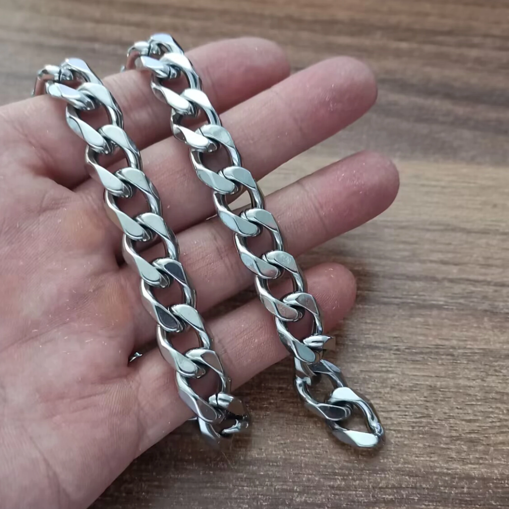 2meter in Bulk Curb Link Chain Stainless Steel Jewelry Findings Chains Marking DIY Necklace Bracelet Huge 12mm Wide Heavy