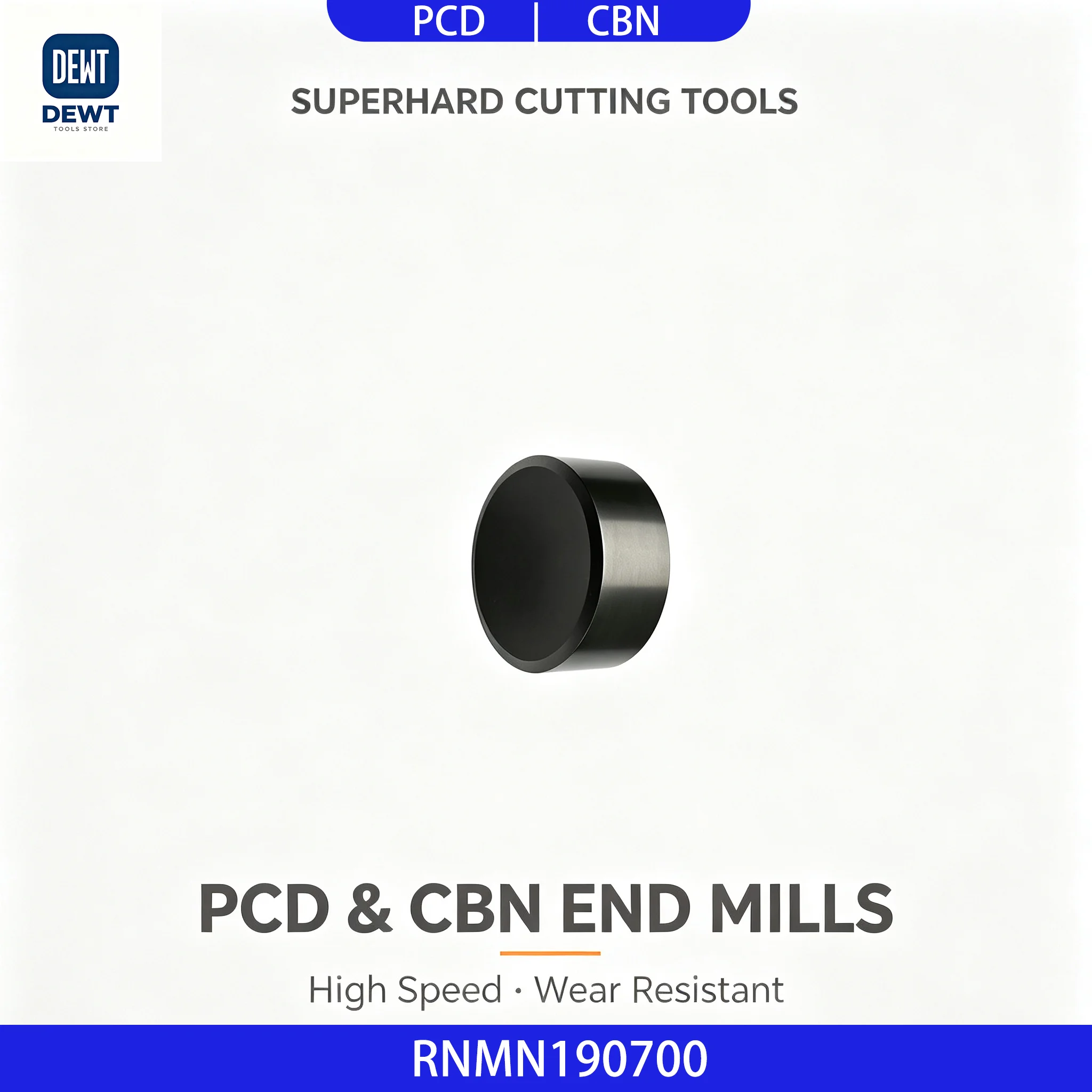 RNMN190700 CBN Single Sided Circular Indexable Insert Cubic Boron Nitride CNC for Turning Milling Hardened Steel Cast Iron Rolls