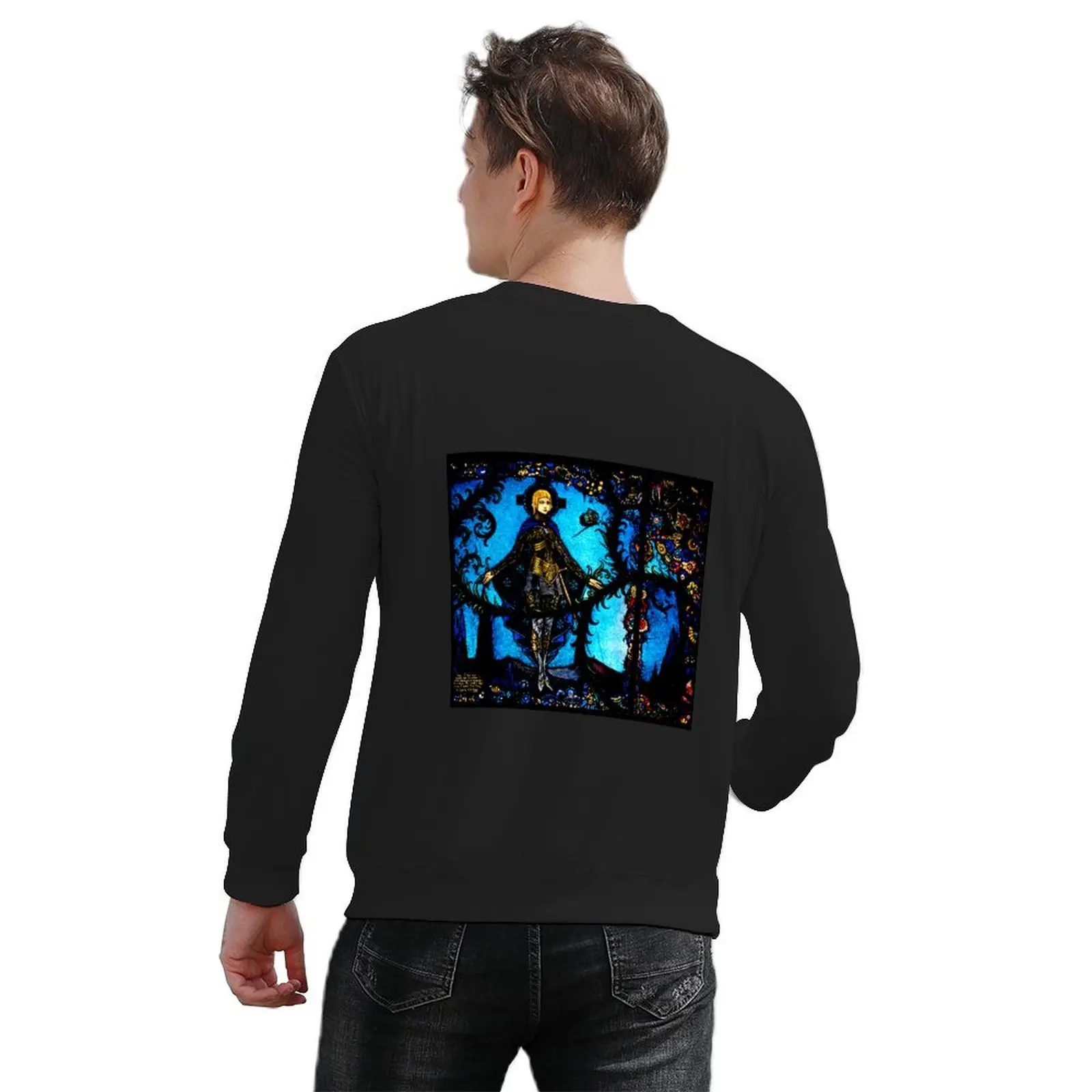 Saint Joan Heritage Geneva Window - Harry Clarke Pullover aesthetic clothing korean style clothes men wear hooded sweatshirts