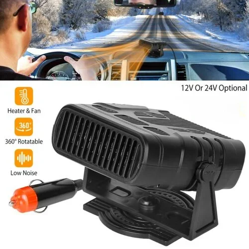 Car Anti-Fog Heater 12V/24V 200W 4 in 1 Car Heater Fan Electric Cooling Heating Auto Windshield Defroster Defogging Demister