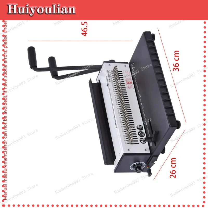 TD-1500B34 Double Wire Binding Machine 34 Holes Full Extractable Knife Calendar Punching Binding All In One Machine
