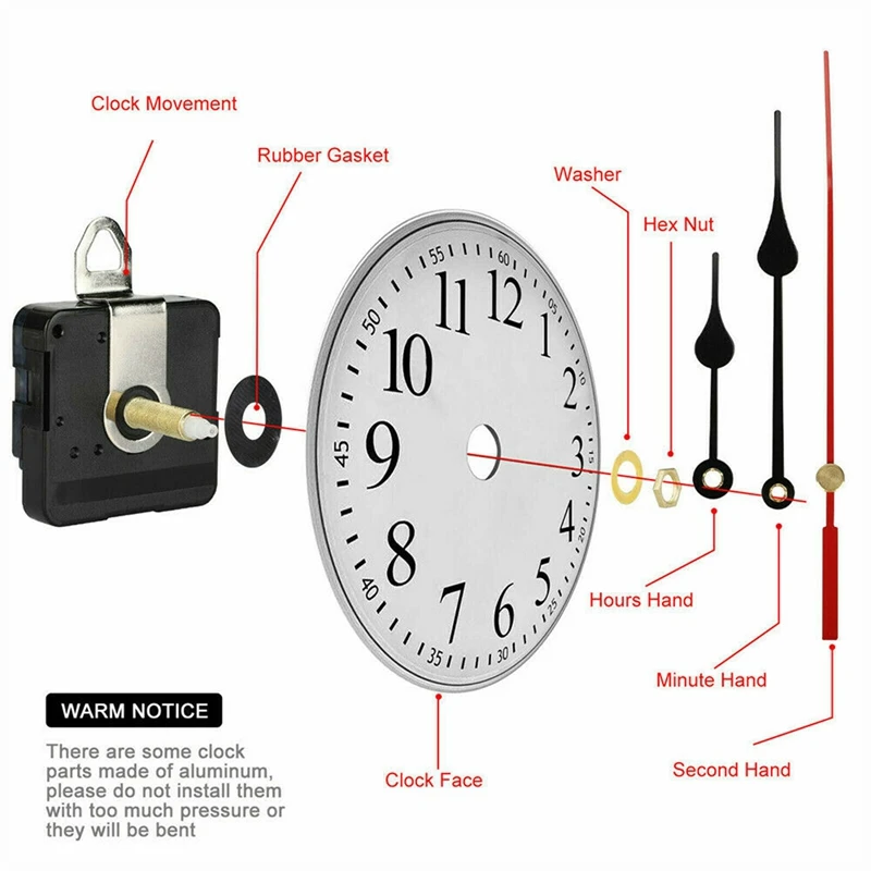 31MM Long Shaft DIY Quartz Clock Movement Mechanism Hands Wall Quartz Clock Repair Tool Parts Replacement Hot