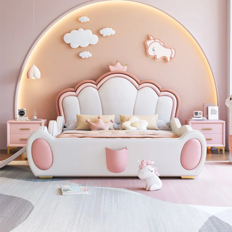 Bedroom King Size Bed Headboard Fancy Minimalist Multifunctional Children Bed Frames Queen Camas De Dormitorio House Accessories