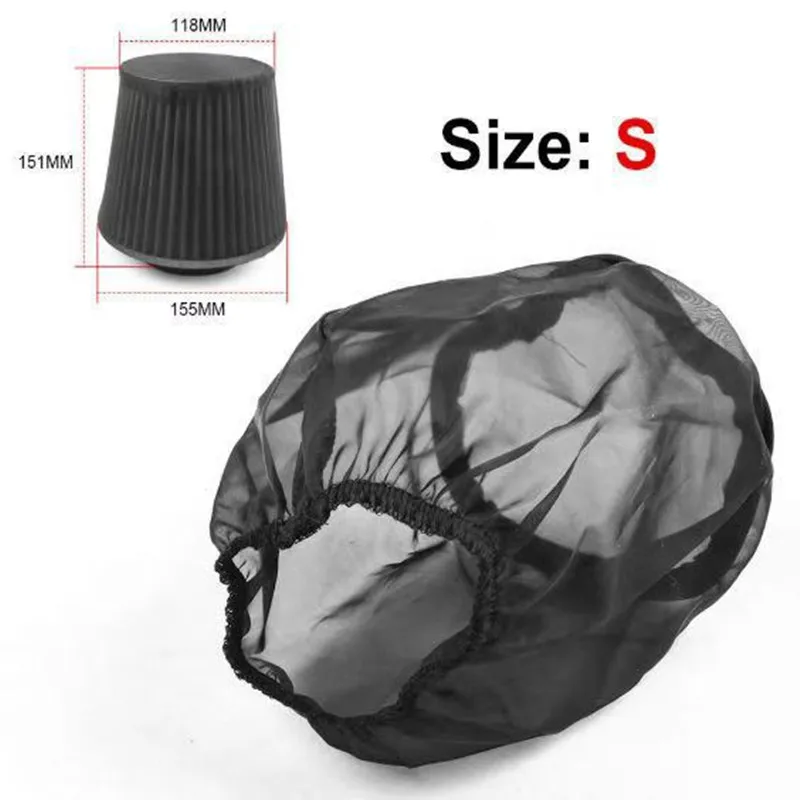 

Universal Car Cone Air Filter Protective Cover Waterproof Oilproof Dustproof for High Flow Air Intake Filters Black