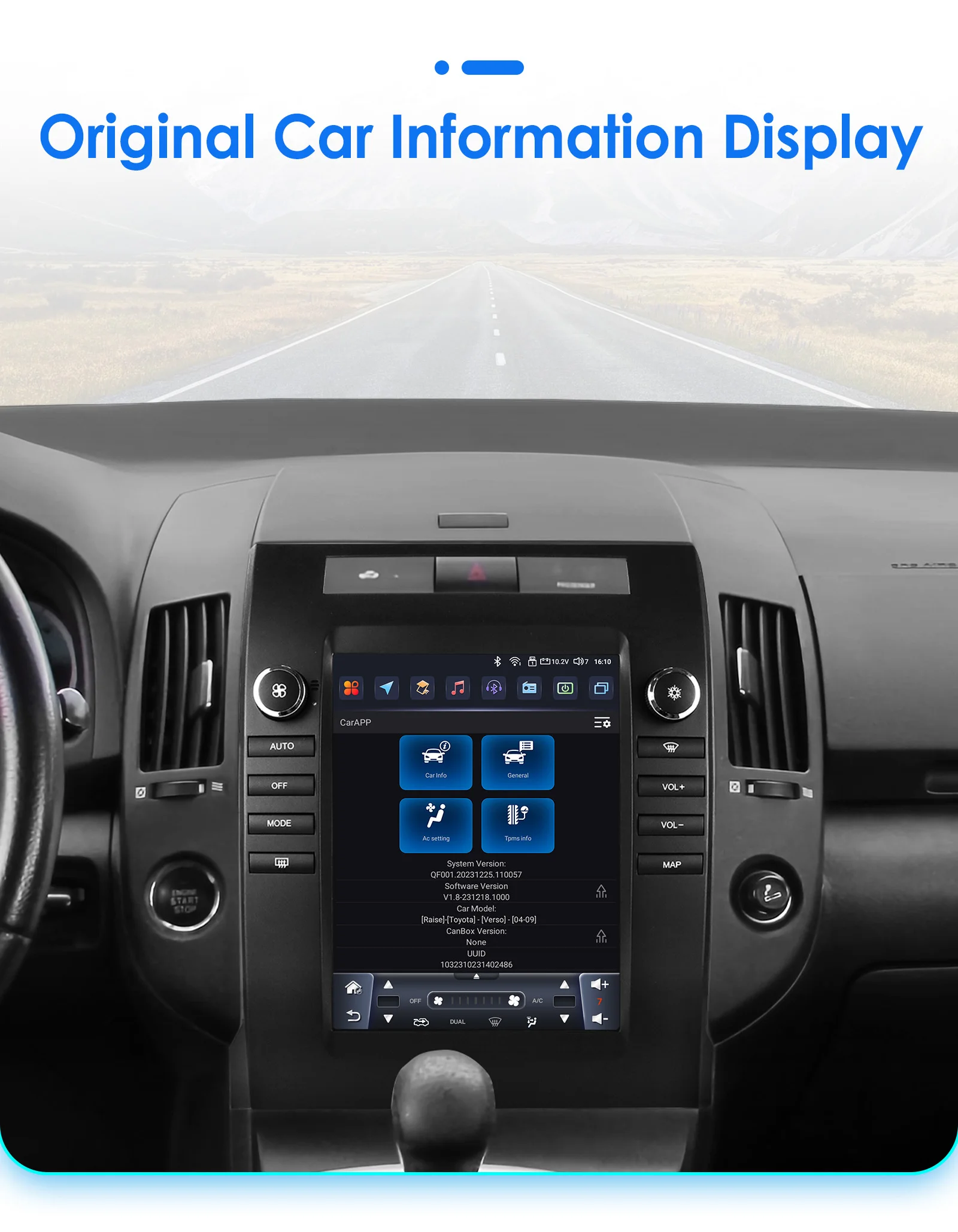 Hizpo 9,7" CarPlay Android Auto Autoradio für Toyota Verso 2004 - 2009 GPS Smart Multimedia Player Stereo 360 Kamera 4G WIFI RDS – Detail 39