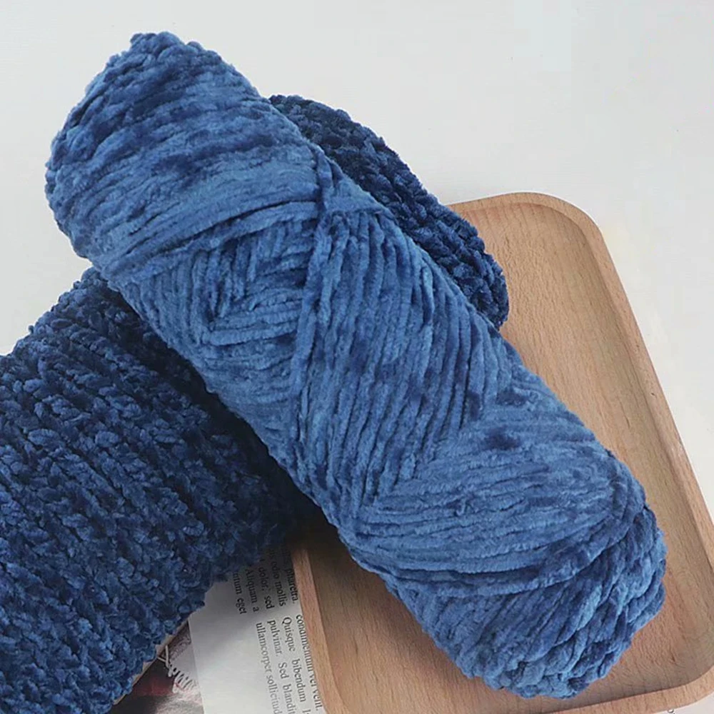 95g Chenille zacht fluwelen garen gemengd breiwol gehaakte handgemaakte sjaal jas babydeken en muts