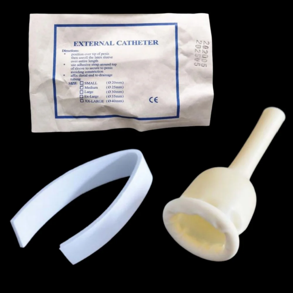 

5pcs M/L/XL Disposable Male Latex Urine Bag Male External Catheter Urine Collector Incontinence Patient Urine Drainage Bag