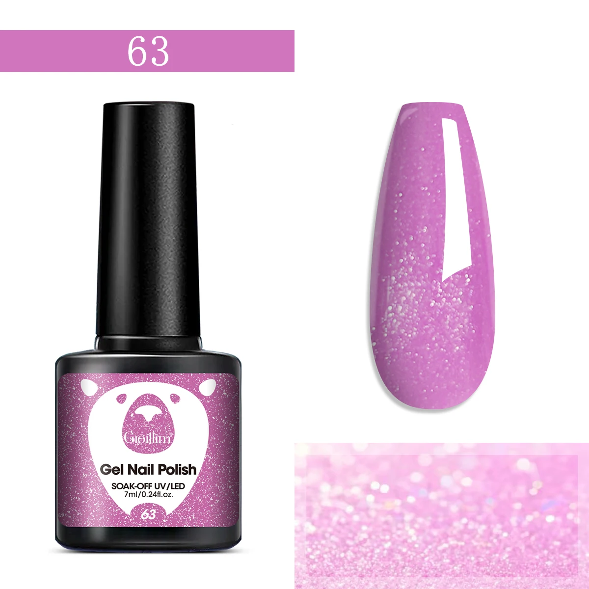 Nuovo smalto per unghie in tinta unita 0,24 once * conduzione di calore per unghie singole, ad alta durata dell'acqua, per uso in salone di bellezza per unghie fai da te