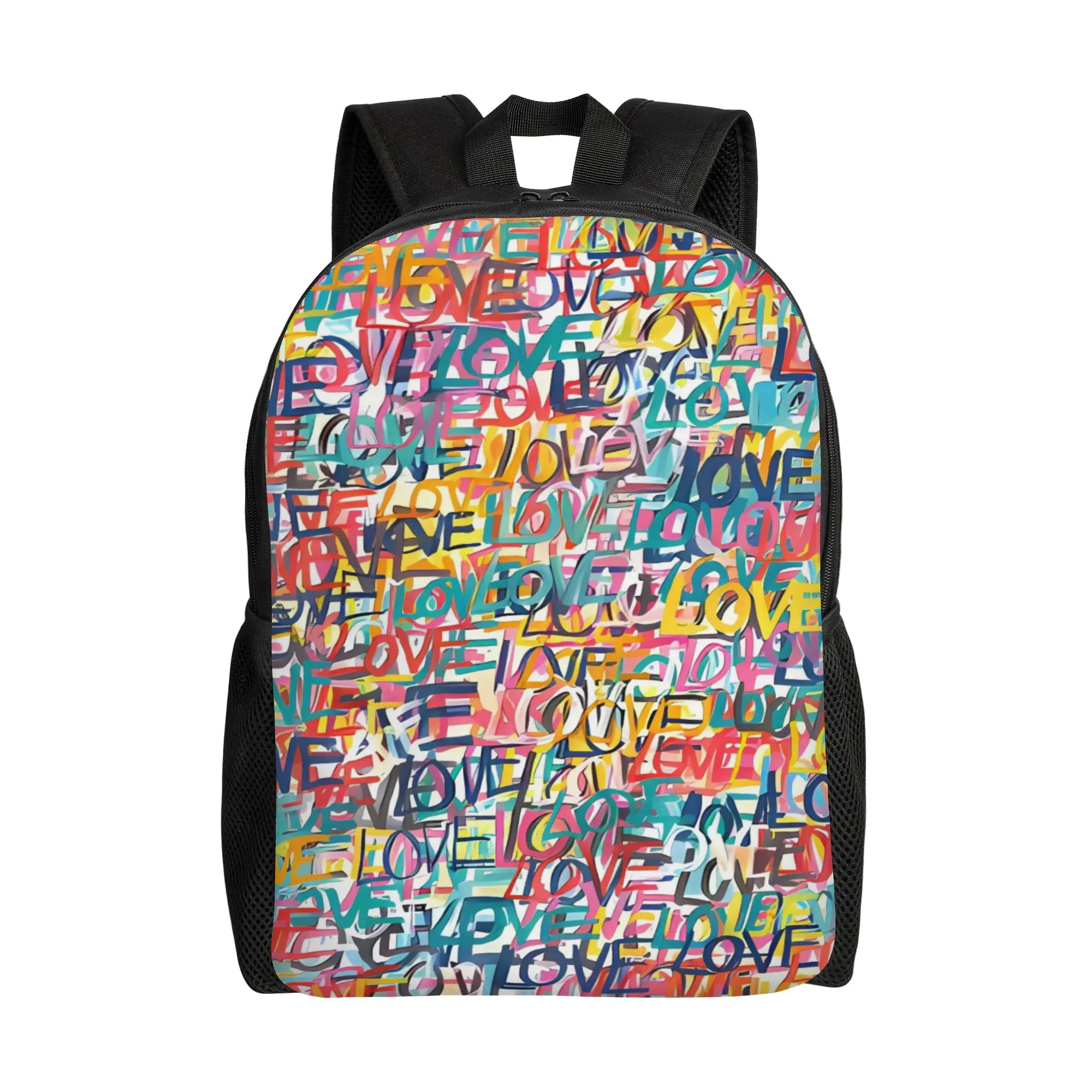 Graffiti Thin Chaos Cartoon Backpack  Kawaii Backpacks Women Men University Lightweight High School Bags Colorful Rucksack