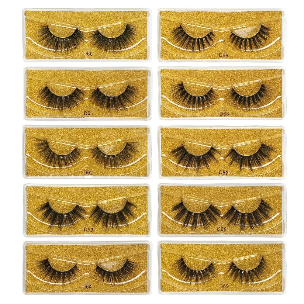 Nerz Wimpern 10 Paare 3d Nerz Wimpern natürliche falsche Wimpern Pack Make-up gefälschte Wimpern Masse – Detail 7