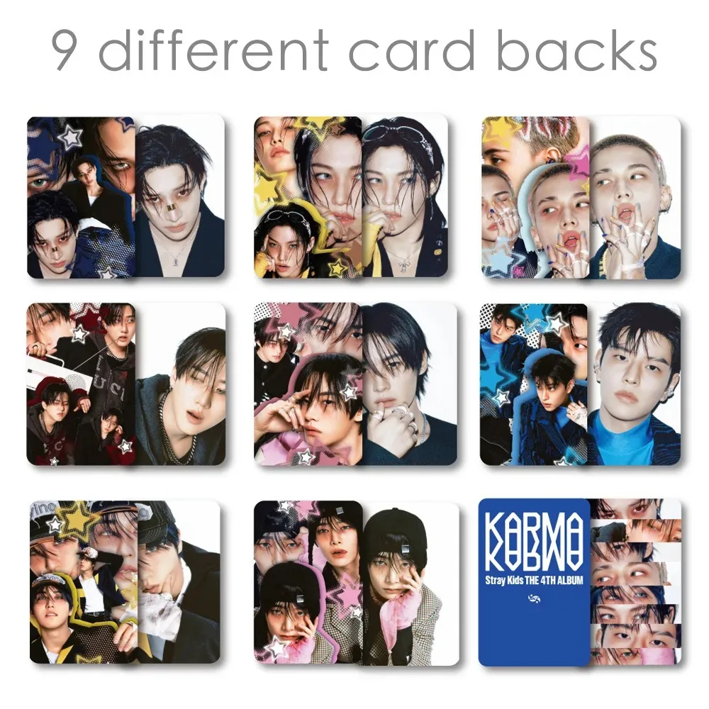 55 قطعة من ألبوم Straykids الجديد KARMA4th بطاقة الصور الطرفية ألبوم skzoo الديكور بطاقة لومو التذكارية