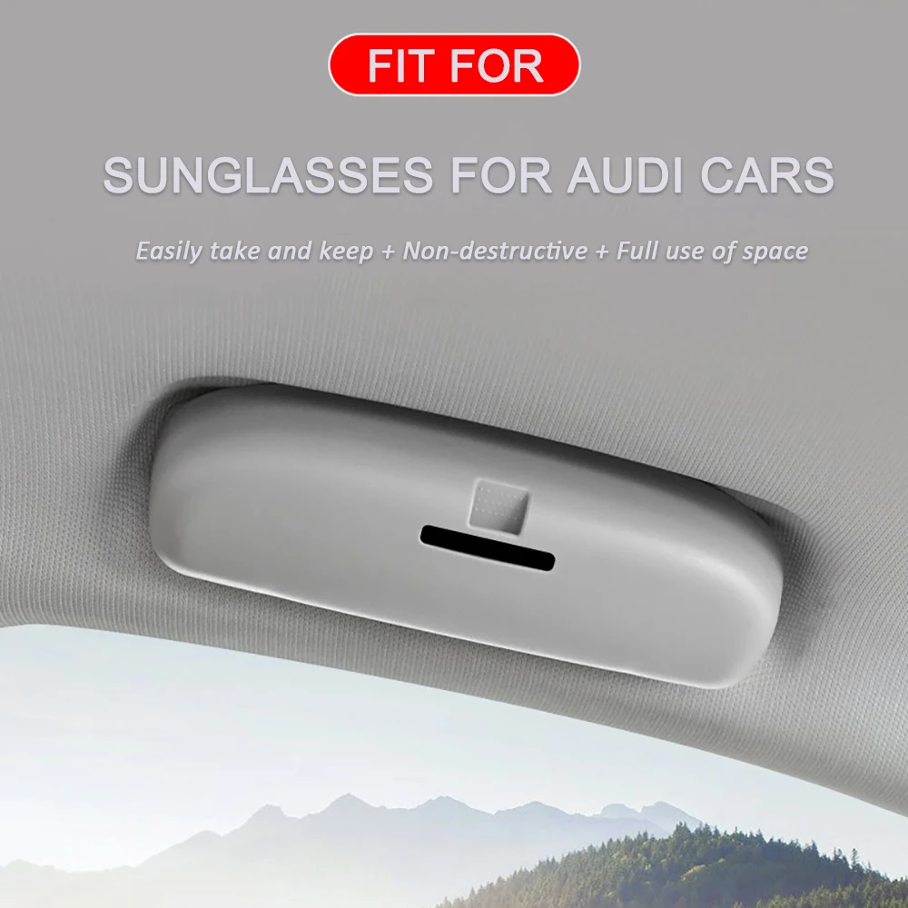 Glasses Case Sunglass Holder Car Glasses For Audi A4 B8 B9 A3 8V Q3 Q5 Q7 2013 2014 2015 2016 2017 Accessories