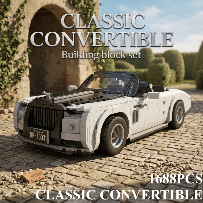 

1688PCS Classic Convertible Building Blocks City Sports Car Model Ornaments Collection Bricks Toys DIY Assembly Toys For Gifts