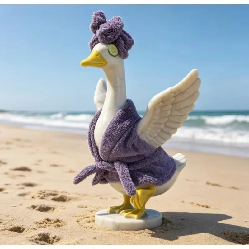 Purple Goose Robe Costume Cucumber Slice Print for 23 Inch Porch Funny Outdoor Garden Holiday Decoration
