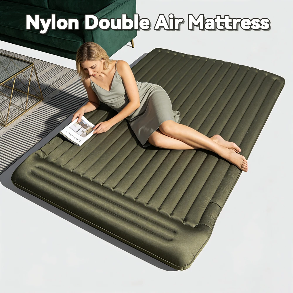 Comfortable Durable Foldable Nylon TPU Inflatable Air Mattress For Home Camping School Hospital Hotel Park Use Portable