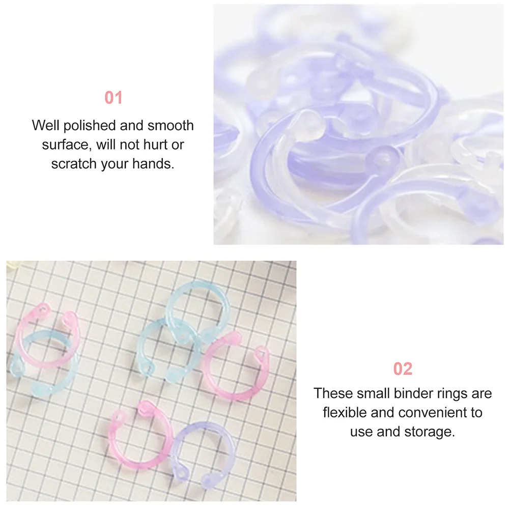 32 قطعة من حلقات الموثق المرنة ملحقات الكتاب المصقولة بشكل جيد للرسم اليومي تحتاج حلقات الموثق دوائر الكتاب المريحة #3