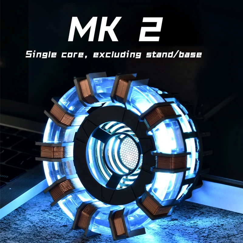 Stark MK1 USB LED-lamp van metaallegering - stembediening, PVD-oppervlak, 18 cm, bewijs Tony Stark heeft een hart, cadeau voor fans