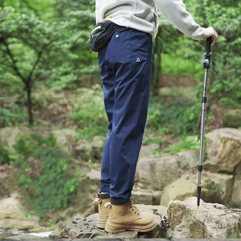 Straight Leg Casual Conical Trousers Men's Cargo Pants Spring Autumn Outdoor Waterproof Sports Hiking Mountain Climbing Pants