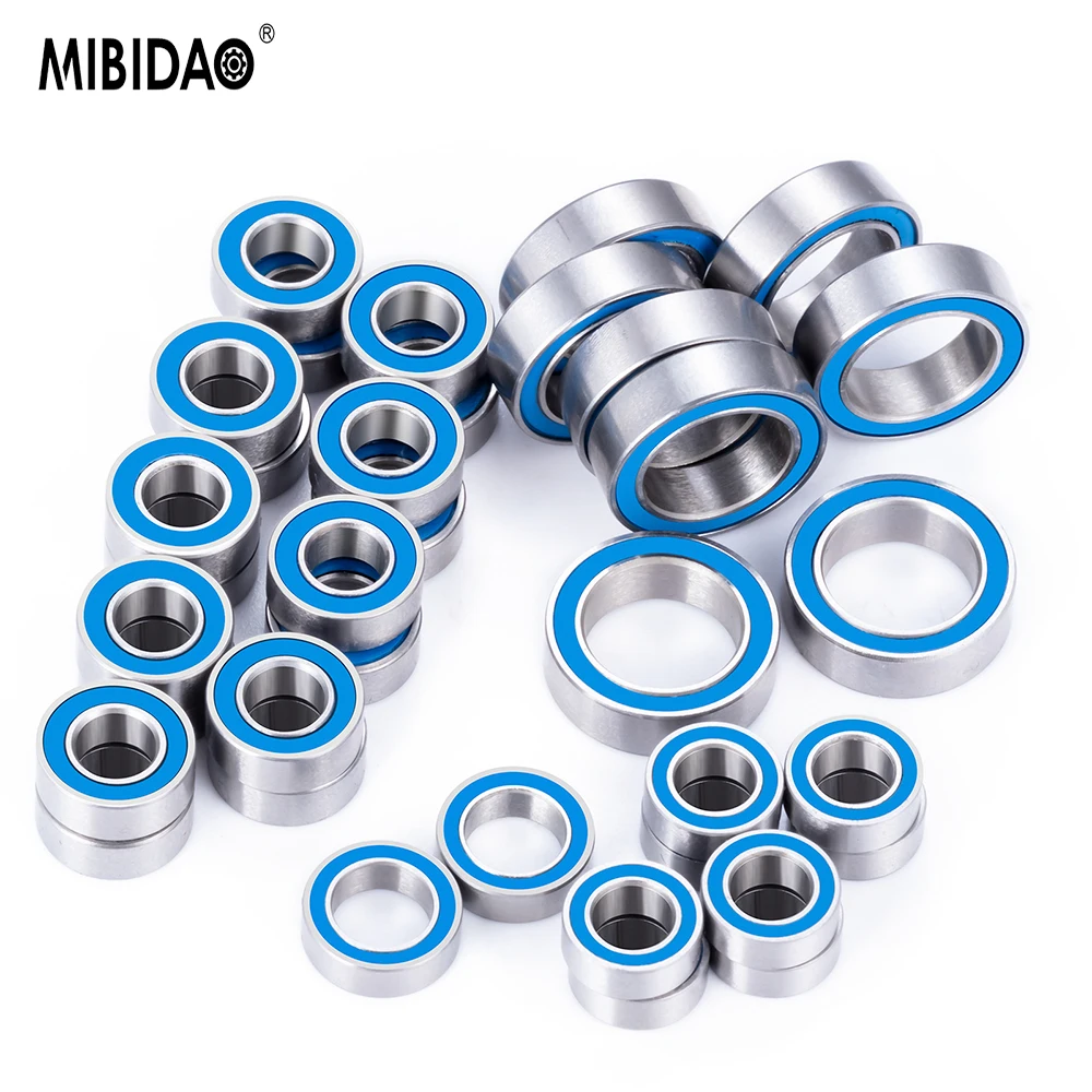 

YEAHRUN 36 PCS Blue Rubber Sealed Ball Bearing For 1/16 Mini Slash E-Revo Summit Rally Upgrades Parts Accessories