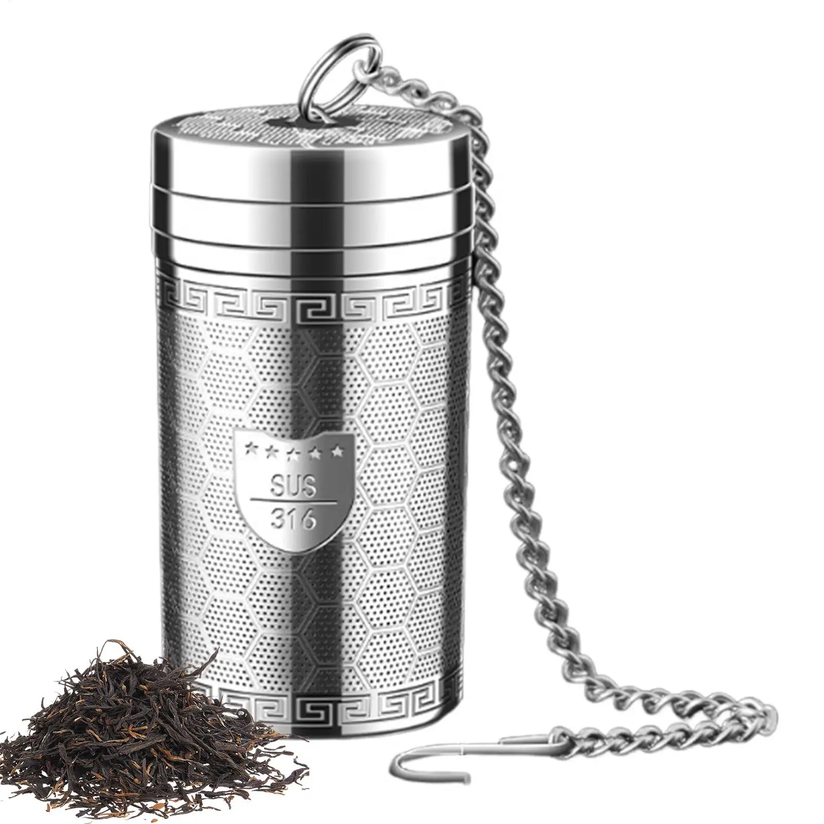 Tea Steeper Fine Mesh Stainless Steel Tea Diffusers for Loose Tea Tea Accessories Tea Strainer Tea Filter with Extended Chain