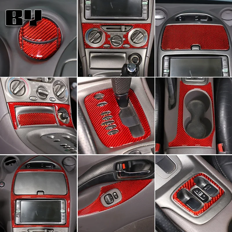 

For Toyota Celica 2000-2005 Carbon Fiber Interior Dashboard Console Gear Shift Panel Decoration Cover Trim Stickers