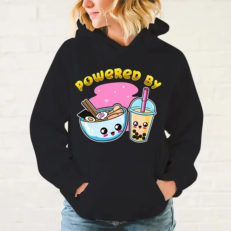 

New Autumn Winter Sweatshirts Funny Ramen Print Hoodies Personalized Sweater For Women Men Pullover Hoodies Ladies Sweatshirt